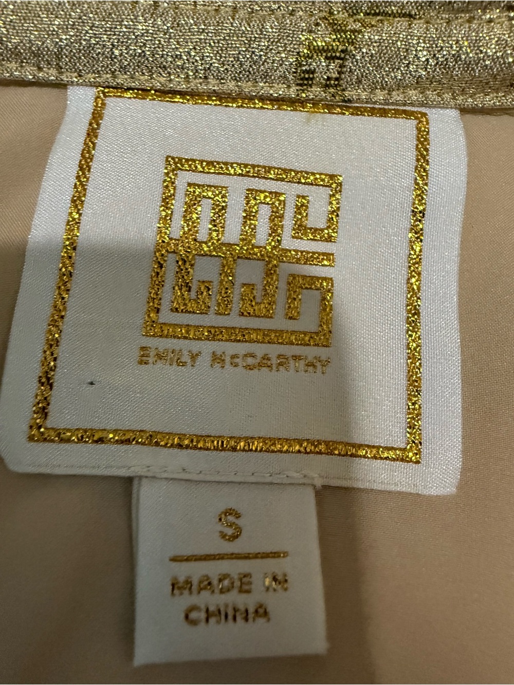 Emily McCarthy Gold POPPY POP-OVER - JAGUAR JACQUARD Size Small - Picture 9 of 10